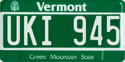 VT license plate UKI945