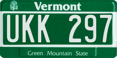 VT license plate UKK297