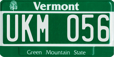 VT license plate UKM056