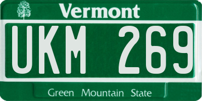 VT license plate UKM269
