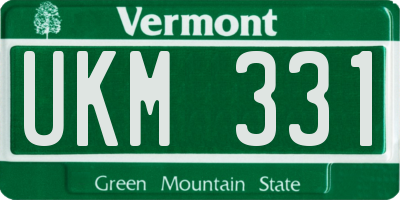 VT license plate UKM331