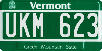 VT license plate UKM623