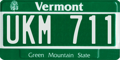 VT license plate UKM711