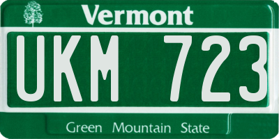VT license plate UKM723
