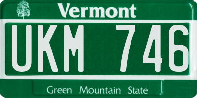 VT license plate UKM746