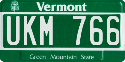 VT license plate UKM766
