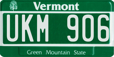 VT license plate UKM906