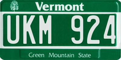 VT license plate UKM924