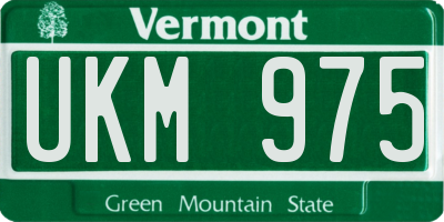 VT license plate UKM975