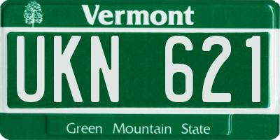 VT license plate UKN621