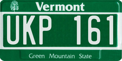 VT license plate UKP161