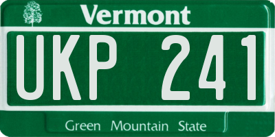 VT license plate UKP241