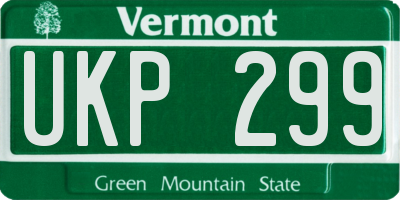 VT license plate UKP299