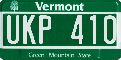 VT license plate UKP410