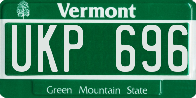 VT license plate UKP696