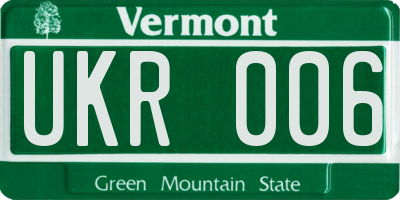 VT license plate UKR006
