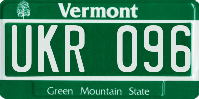 VT license plate UKR096