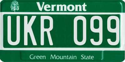 VT license plate UKR099