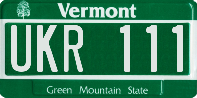 VT license plate UKR111