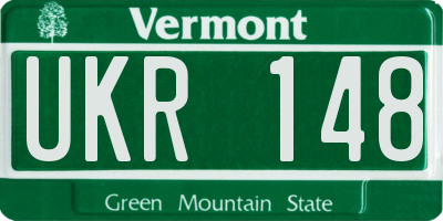 VT license plate UKR148