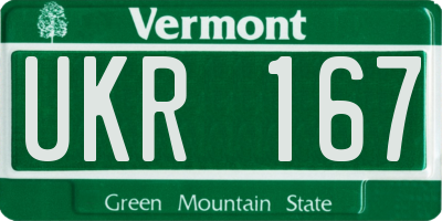 VT license plate UKR167