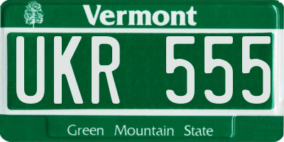 VT license plate UKR555