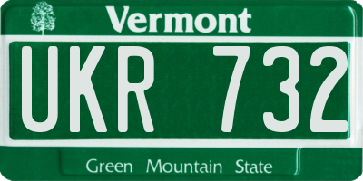 VT license plate UKR732