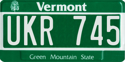 VT license plate UKR745