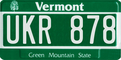 VT license plate UKR878