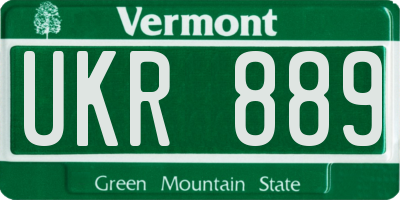 VT license plate UKR889