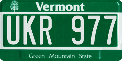 VT license plate UKR977