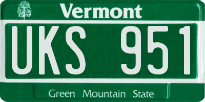 VT license plate UKS951