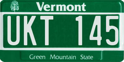 VT license plate UKT145