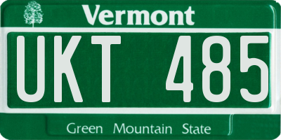 VT license plate UKT485