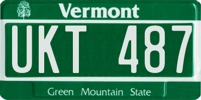 VT license plate UKT487