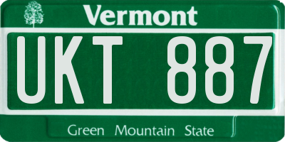 VT license plate UKT887