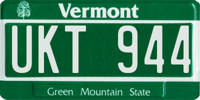 VT license plate UKT944