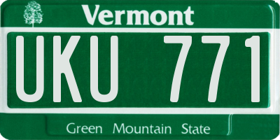 VT license plate UKU771