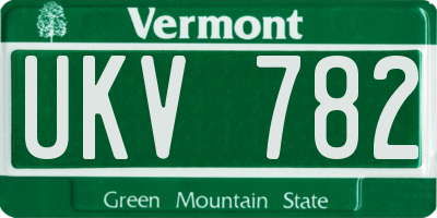 VT license plate UKV782