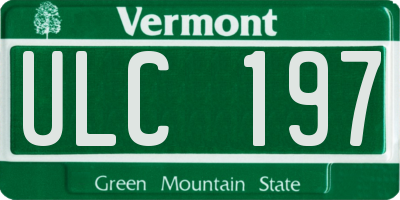 VT license plate ULC197