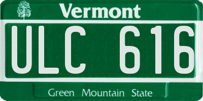 VT license plate ULC616