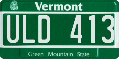 VT license plate ULD413