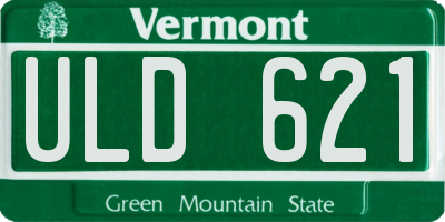 VT license plate ULD621