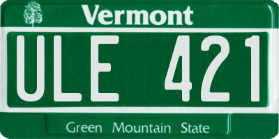 VT license plate ULE421