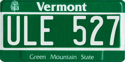 VT license plate ULE527