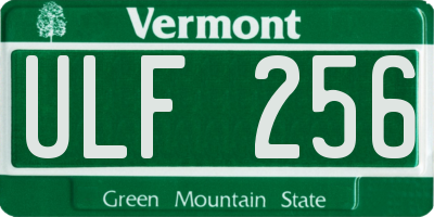 VT license plate ULF256
