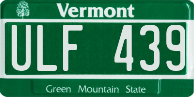 VT license plate ULF439