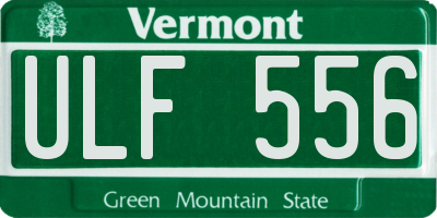 VT license plate ULF556