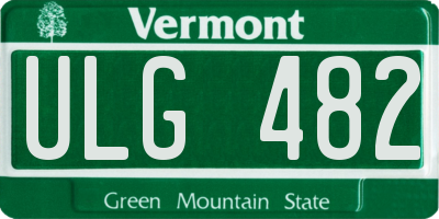 VT license plate ULG482