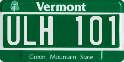 VT license plate ULH101